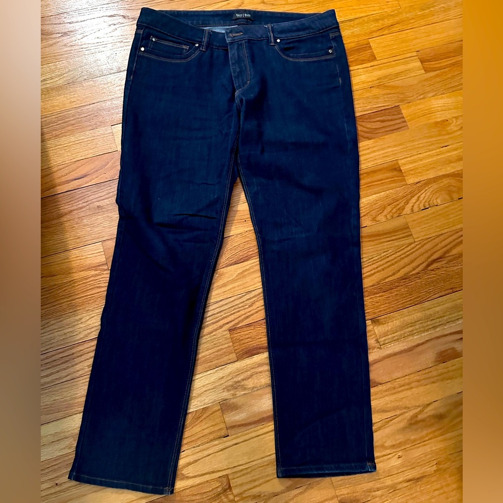 WHBM slim jeans in dark wash - barely worn!!
